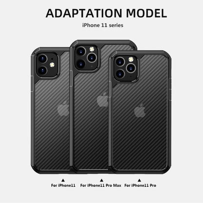 For iPhone 11 Pro Max iPAKY Pioneer Series Carbon Fiber Texture Shockproof TPU + PC Case(Black) - iPhone 11 Pro Max Cases by iPAKY | Online Shopping UK | buy2fix