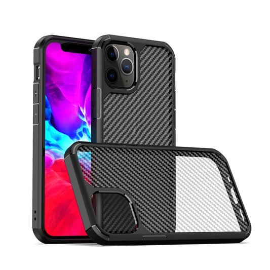 For iPhone 12 / 12 Pro iPAKY Pioneer Series Carbon Fiber Texture Shockproof TPU + PC Case(Black) - iPhone 12 / 12 Pro Cases by iPAKY | Online Shopping UK | buy2fix