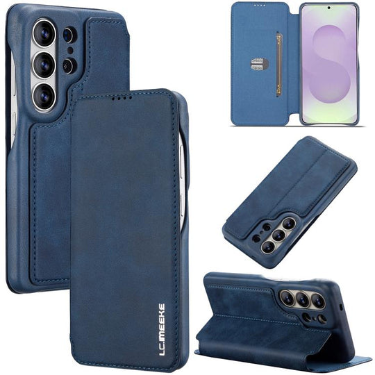For Samsung Galaxy S26 Ultra 5G LC.IMEEKE Hon Ancient Series Flip Leather Phone Case(Blue)