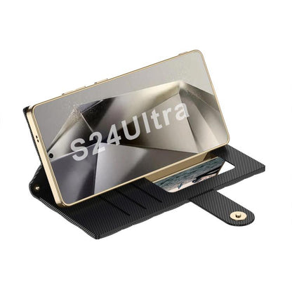 For Samsung Galaxy S24 Ultra 5G GKK Plating Diamond Texture Leather Phone Case With Crossbody Chain(Titanium Gray) - Galaxy S24 Ultra 5G Cases by GKK | Online Shopping UK | buy2fix