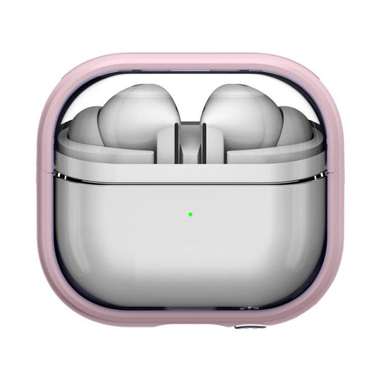 For Samsung Galaxy Buds 3 / 3 Pro TPU Hybrid PC Case with Holder(Pink)