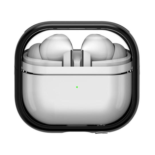 For Samsung Galaxy Buds 3 / 3 Pro TPU Hybrid PC Case with Holder(Black)