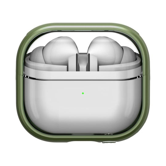 For Samsung Galaxy Buds 3 / 3 Pro TPU Hybrid PC Case with Holder(Army Green)