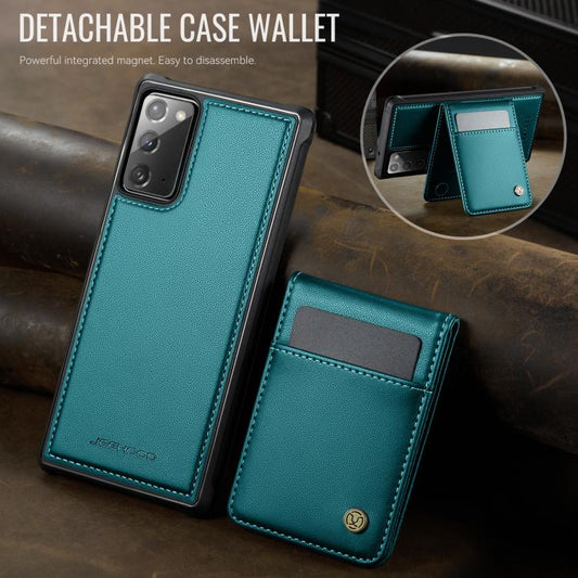 For Samsung Galaxy Note20 JEEHOOD J06 British Style RFID MagSafe Card Bag PU Phone Case(Green) - Galaxy Note20 Cases by JEEHOOD | Online Shopping UK | buy2fix