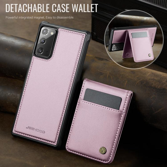 For Samsung Galaxy Note20 JEEHOOD J06 British Style RFID MagSafe Card Bag PU Phone Case(Pink) - Galaxy Note20 Cases by JEEHOOD | Online Shopping UK | buy2fix
