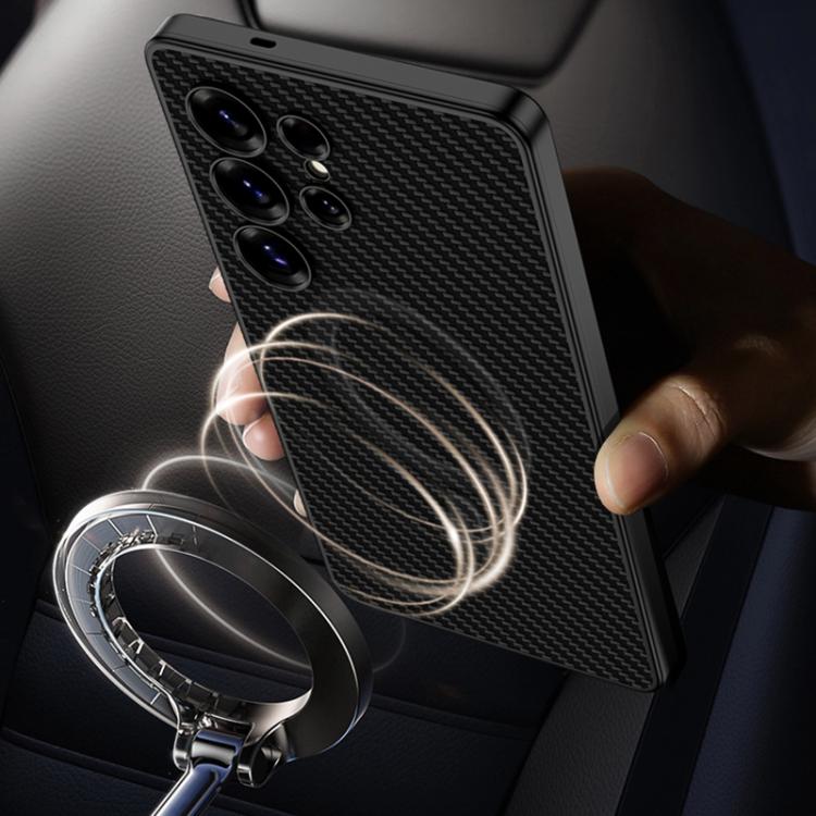 For Samsung Galaxy S25 Ultra 5G GKK Built-in MagSafe Leather Full Coverage Phone Case(Black) - Galaxy S25 Ultra 5G Cases by GKK | Online Shopping UK | buy2fix