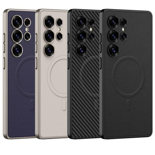 For Samsung Galaxy S25 Ultra 5G GKK Built-in MagSafe Leather Full Coverage Phone Case(Titanium Gray) - Galaxy S25 Ultra 5G Cases by GKK | Online Shopping UK | buy2fix