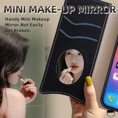 For iPhone 16 Pro Max Crossbody Chain Fishtail Litchi Leather Phone Case(Black) - iPhone 16 Pro Max Cases by buy2fix | Online Shopping UK | buy2fix