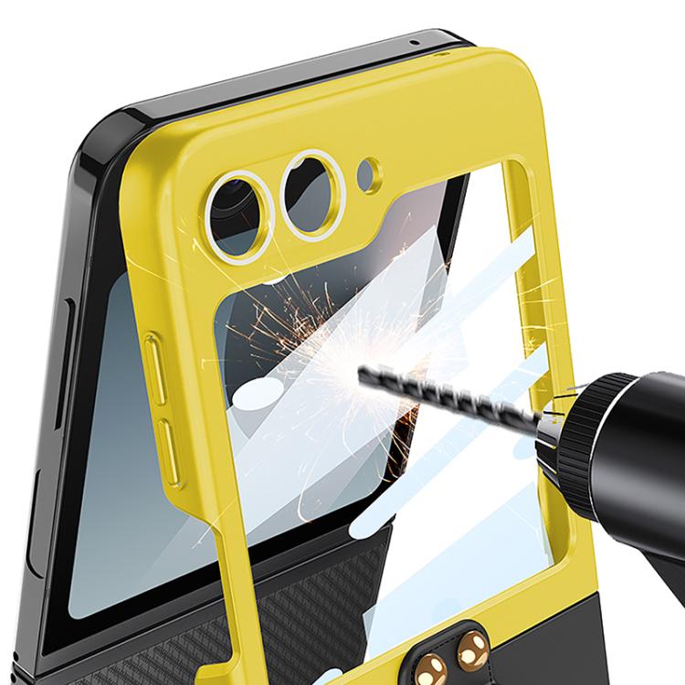 For Samsung Galaxy Z Flip6 / Flip7 FE GKK Integrated Ultra-thin Contrast Color Phone Case with Ring Holder(Blue) - Galaxy Z Flip6 5G Cases by GKK | Online Shopping UK | buy2fix