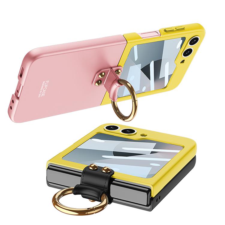 For Samsung Galaxy Z Flip6 / Flip7 FE GKK Integrated Ultra-thin Contrast Color Phone Case with Ring Holder(Purple) - Galaxy Z Flip6 5G Cases by GKK | Online Shopping UK | buy2fix