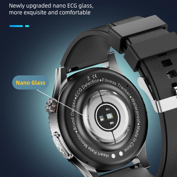 H9 1.43 inch Silicone Strap ECG Smart Watch Supports Bluetooth Calls/Smart Voice Assistant(Black) - Smart Watches by buy2fix | Online Shopping UK | buy2fix