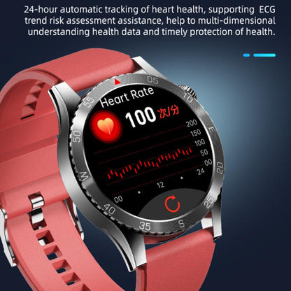 H9 1.43 inch Silicone Strap ECG Smart Watch Supports Bluetooth Calls/Smart Voice Assistant(Red) - Smart Watches by buy2fix | Online Shopping UK | buy2fix
