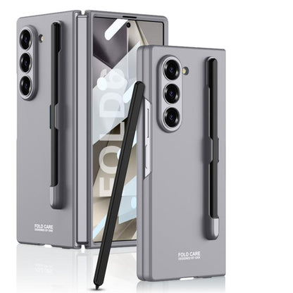 For Samsung Galaxy Z Fold6 GKK Integrated Ultra-thin PC Phone Case with Pen Slots, No Include Pen(Mountain Gray) - Galaxy Z Fold6 5G Cases by GKK | Online Shopping UK | buy2fix