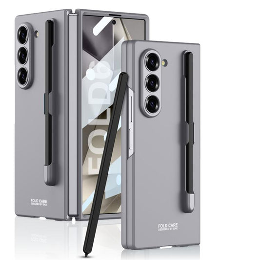 For Samsung Galaxy Z Fold6 GKK Integrated Ultra-thin PC Phone Case with Pen Slots, No Include Pen(Mountain Gray) - Galaxy Z Fold6 5G Cases by GKK | Online Shopping UK | buy2fix