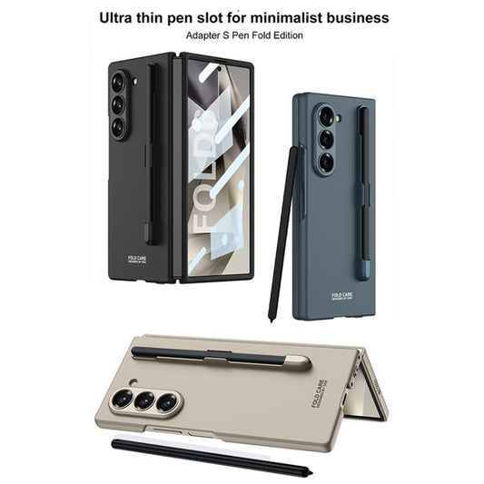 For Samsung Galaxy Z Fold6 GKK Integrated Ultra-thin PC Phone Case with Pen Slots, No Include Pen(Mountain Gray) - Galaxy Z Fold6 5G Cases by GKK | Online Shopping UK | buy2fix