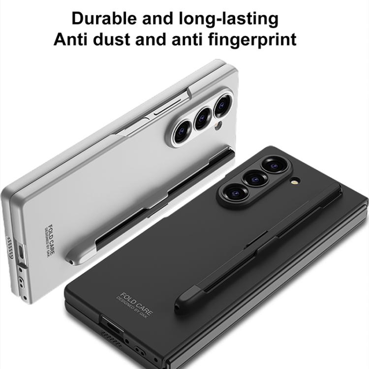 For Samsung Galaxy Z Fold6 GKK Integrated Ultra-thin PC Phone Case with Pen Slots, No Include Pen(Silver) - Galaxy Z Fold6 5G Cases by GKK | Online Shopping UK | buy2fix