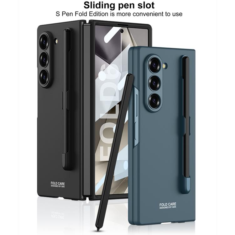 For Samsung Galaxy Z Fold6 GKK Integrated Ultra-thin PC Phone Case with Pen Slots, No Include Pen(Black) - Galaxy Z Fold6 5G Cases by GKK | Online Shopping UK | buy2fix