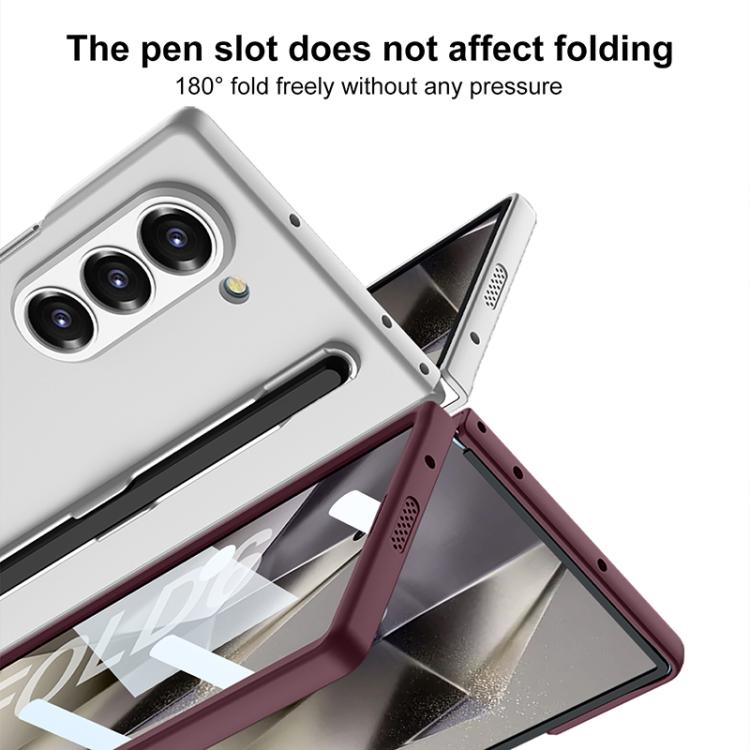 For Samsung Galaxy Z Fold6 GKK Integrated Ultra-thin PC Phone Case with Pen Slots, No Include Pen(Black) - Galaxy Z Fold6 5G Cases by GKK | Online Shopping UK | buy2fix