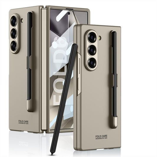 For Samsung Galaxy Z Fold6 GKK Integrated Ultra-thin PC Phone Case with Pen Slots, No Include Pen(Titanium Grey) - Galaxy Z Fold6 5G Cases by GKK | Online Shopping UK | buy2fix