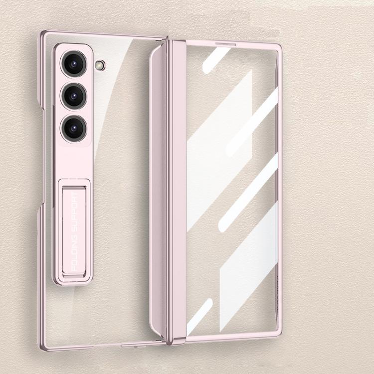 For Samsung Galaxy Z Fold6 GKK Integrated Magnetic Phantom Hinge Phone Case with Holder(Pink) - Galaxy Z Fold6 5G Cases by GKK | Online Shopping UK | buy2fix