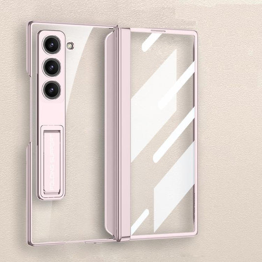 For Samsung Galaxy Z Fold6 GKK Integrated Magnetic Phantom Hinge Phone Case with Holder(Pink) - Galaxy Z Fold6 5G Cases by GKK | Online Shopping UK | buy2fix