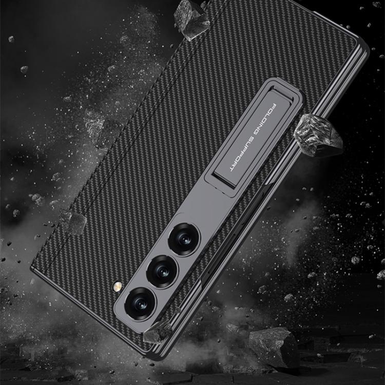 For Samsung Galaxy Z Fold6 GKK Integrated Magnetic Phantom Leather Hinge Phone Case with Holder(Blue) - Galaxy Z Fold6 5G Cases by GKK | Online Shopping UK | buy2fix