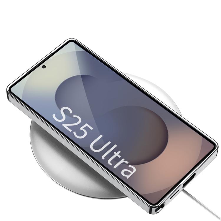 For Samsung Galaxy S25 Ultra 5G GKK Electroplating Leather Z-Shape MagSafe Phone Case, Not Included Pen(Titanium Gray) - Galaxy S25 Ultra 5G Cases by GKK | Online Shopping UK | buy2fix