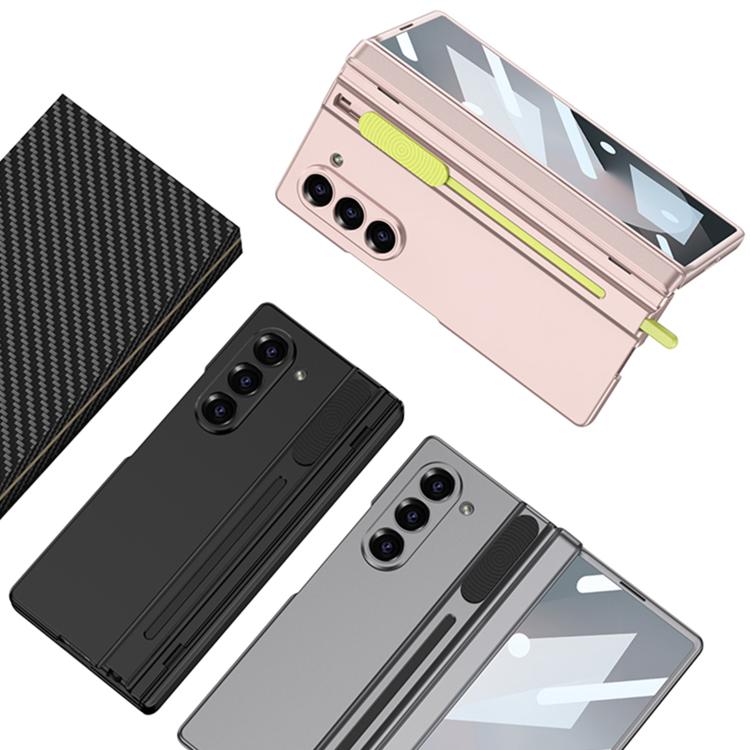 For Samsung Galaxy Z Fold6 GKK Integrated Magnetic Folding Hinge Adjust Gear Phone Case with Pen Slots(Mountain Gray) - Galaxy Z Fold6 5G Cases by GKK | Online Shopping UK | buy2fix