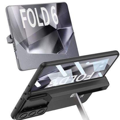 For Samsung Galaxy Z Fold6 GKK Integrated Magnetic Folding Hinge Sliding Lens Cover Phone Case with Pen Slots(Titanium Gray) - Galaxy Z Fold6 5G Cases by GKK | Online Shopping UK | buy2fix