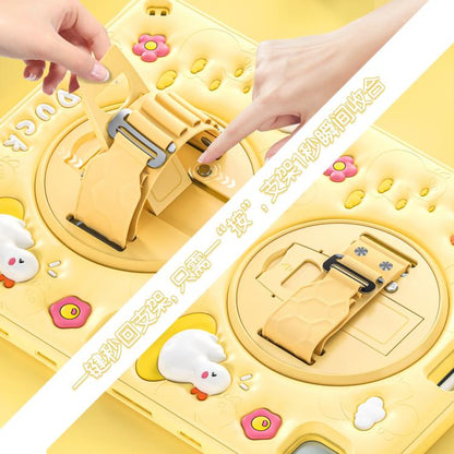 For iPad Air 11 2025 / 2024 / Pro 11 2022 Duck Rotation Kickstand Silicone Hybrid PC Tablet Case(Yellow) - iPad Air 11 2025 / 2024 Cases by buy2fix | Online Shopping UK | buy2fix
