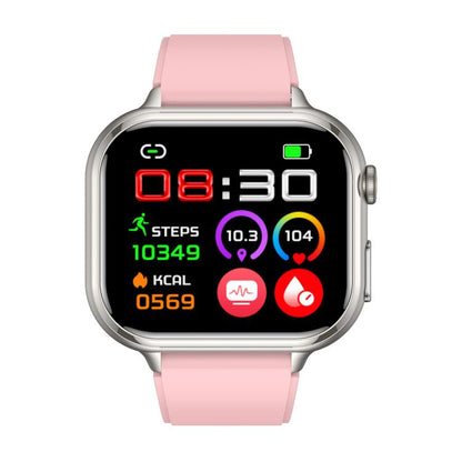 TK17 1.91 inch Horizontal Screen Silicone Strap Smart Watch Supports ECG Electrocardiogram(Pink) - Smart Watches by buy2fix | Online Shopping UK | buy2fix