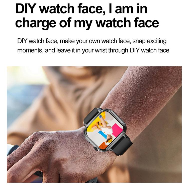 TK17 1.91 inch Horizontal Screen Silicone Strap Smart Watch Supports ECG Electrocardiogram(Grey) - Smart Watches by buy2fix | Online Shopping UK | buy2fix