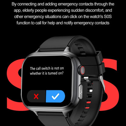 TK17 1.91 inch Horizontal Screen Silicone Strap Smart Watch Supports ECG Electrocardiogram(Blue) - Smart Watches by buy2fix | Online Shopping UK | buy2fix