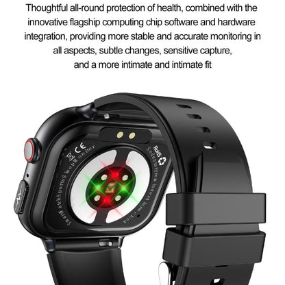 TK17 1.91 inch Horizontal Screen Silicone Strap Smart Watch Supports ECG Electrocardiogram(Grey) - Smart Watches by buy2fix | Online Shopping UK | buy2fix