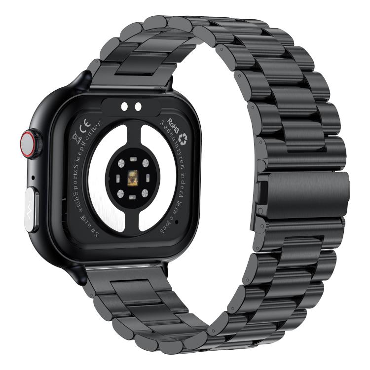 TK17 1.91 inch Horizontal Screen Steel Strap Smart Watch Supports ECG Electrocardiogram(Black) - Smart Watches by buy2fix | Online Shopping UK | buy2fix