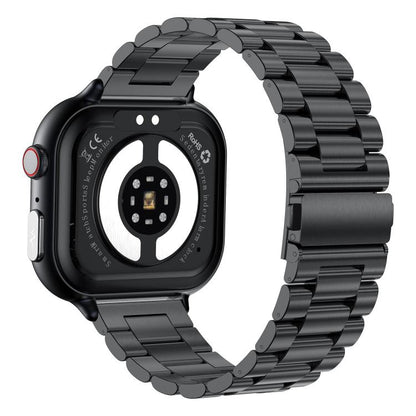 TK17 1.91 inch Horizontal Screen Steel Strap Smart Watch Supports ECG Electrocardiogram(Black) - Smart Watches by buy2fix | Online Shopping UK | buy2fix