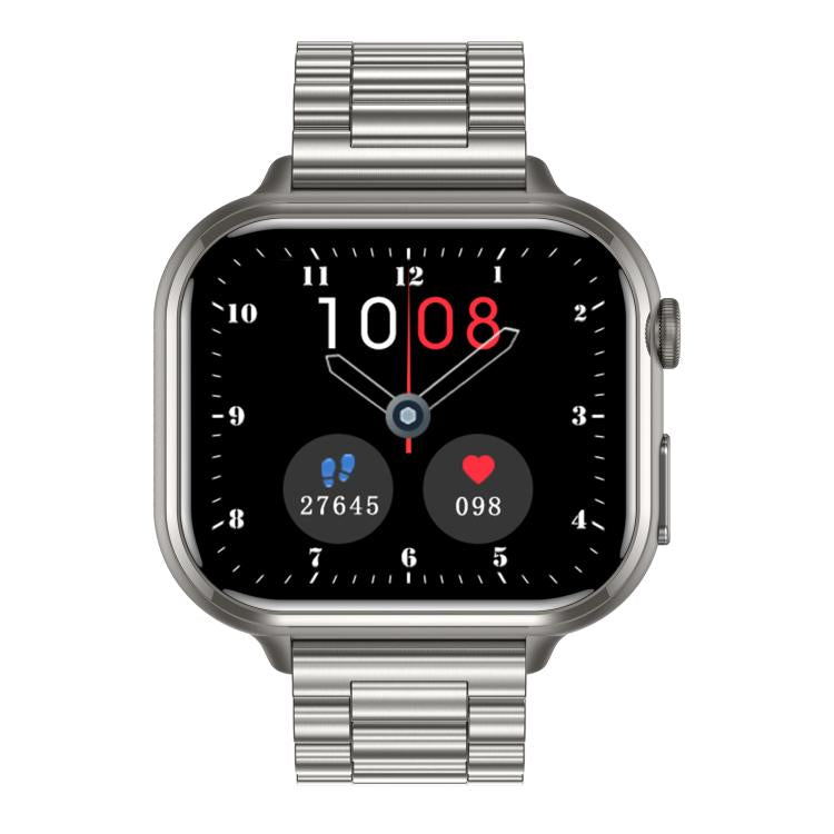 TK17 1.91 inch Horizontal Screen Steel Strap Smart Watch Supports ECG Electrocardiogram(Silver) - Smart Watches by buy2fix | Online Shopping UK | buy2fix