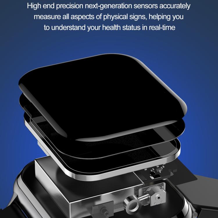 TK17 1.91 inch Horizontal Screen Steel Strap Smart Watch Supports ECG Electrocardiogram(Black) - Smart Watches by buy2fix | Online Shopping UK | buy2fix