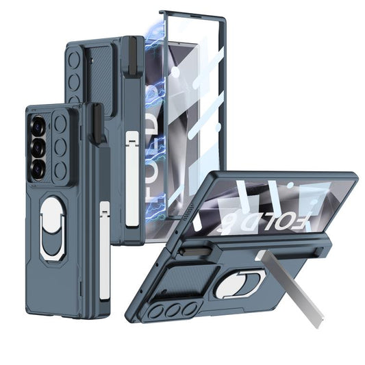 For Samsung Galaxy Z Fold6 GKK Integrated Folding Armored Shell PC Phone Case with Pen Box(Green) - Galaxy Z Fold6 5G Cases by GKK | Online Shopping UK | buy2fix