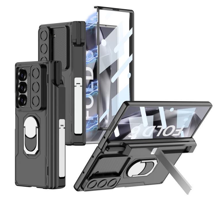 For Samsung Galaxy Z Fold6 GKK Integrated Folding Armored Shell PC Phone Case with Pen Box(Black) - Galaxy Z Fold6 5G Cases by GKK | Online Shopping UK | buy2fix