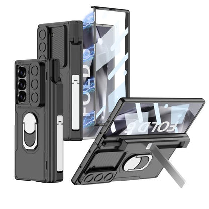 For Samsung Galaxy Z Fold6 GKK Integrated Folding Armored Shell PC Phone Case with Pen Box(Black) - Galaxy Z Fold6 5G Cases by GKK | Online Shopping UK | buy2fix