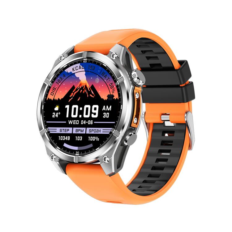 HD300 1.43 inch AMOLED Screen Silicone Strap Sports Smart Watch Supports Blood Oxygen Detection(Orange) - Smart Watches by buy2fix | Online Shopping UK | buy2fix