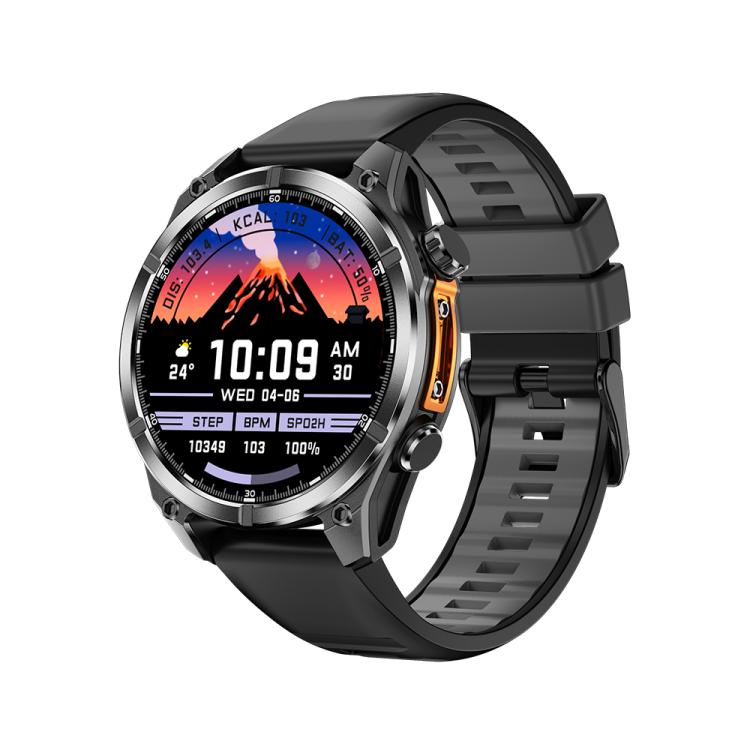 HD300 1.43 inch AMOLED Screen Dual Straps Sports Smart Watch Supports Blood Oxygen Detection(Black Silicone Strap + Black Steel Strap) - Smart Watches by buy2fix | Online Shopping UK | buy2fix