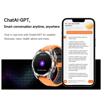 HD300 1.43 inch AMOLED Screen Dual Straps Sports Smart Watch Supports Blood Oxygen Detection(Black Silicone Strap + Black Steel Strap) - Smart Watches by buy2fix | Online Shopping UK | buy2fix