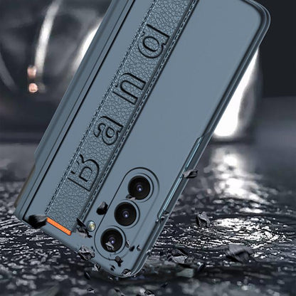 For Samsung Galaxy Z Fold6 GKK Integrated Magnetic Folding Hinge Phone Case with Wrist Strap & Pen Holder(Silver) - Galaxy Z Fold6 5G Cases by GKK | Online Shopping UK | buy2fix