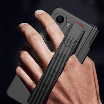 For Samsung Galaxy Z Fold6 GKK Integrated Magnetic Folding Hinge Phone Case with Wrist Strap & Pen Holder(Titanium Grey) - Galaxy Z Fold6 5G Cases by GKK | Online Shopping UK | buy2fix