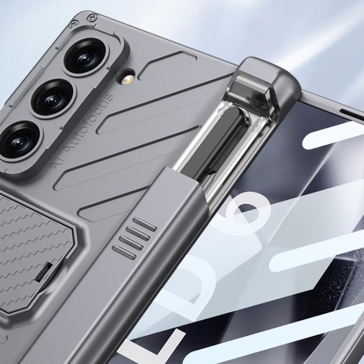 For Samsung Galaxy Z Fold6 GKK Integrated Magnetic Armor Flip Phone Case With Pen Box(Mountain Gray) - Galaxy Z Fold6 5G Cases by GKK | Online Shopping UK | buy2fix