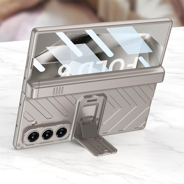 For Samsung Galaxy Z Fold6 GKK Integrated Magnetic Armor Flip Phone Case With Pen Box(Titanium Grey) - Galaxy Z Fold6 5G Cases by GKK | Online Shopping UK | buy2fix