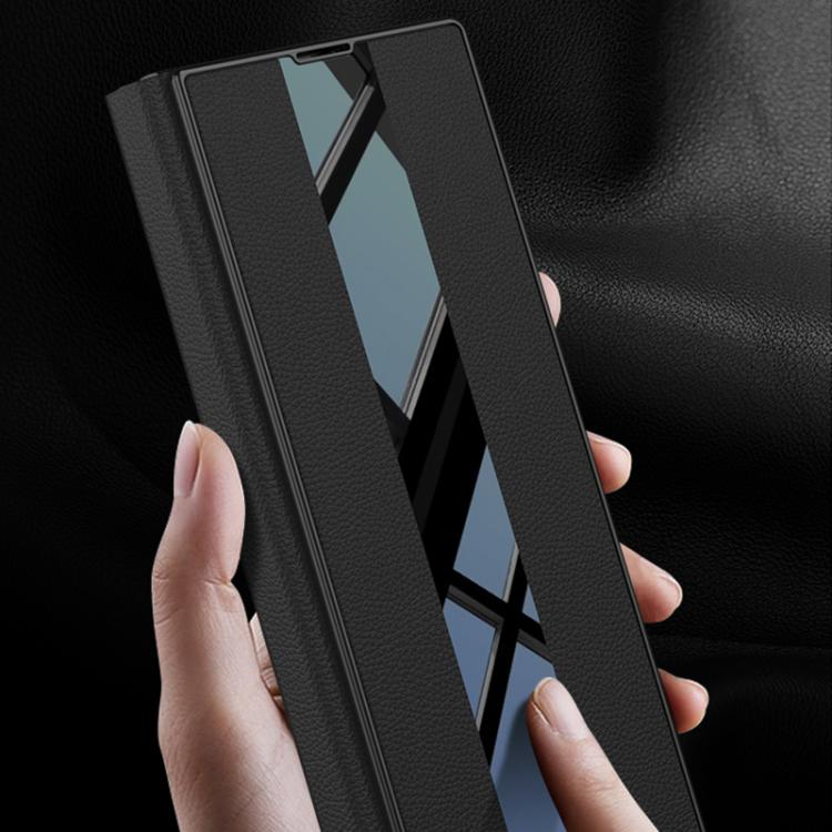 For Samsung Galaxy Z Fold6 GKK Integrated Blade Flip PU Phone Case(Black) - Galaxy Z Fold6 5G Cases by GKK | Online Shopping UK | buy2fix