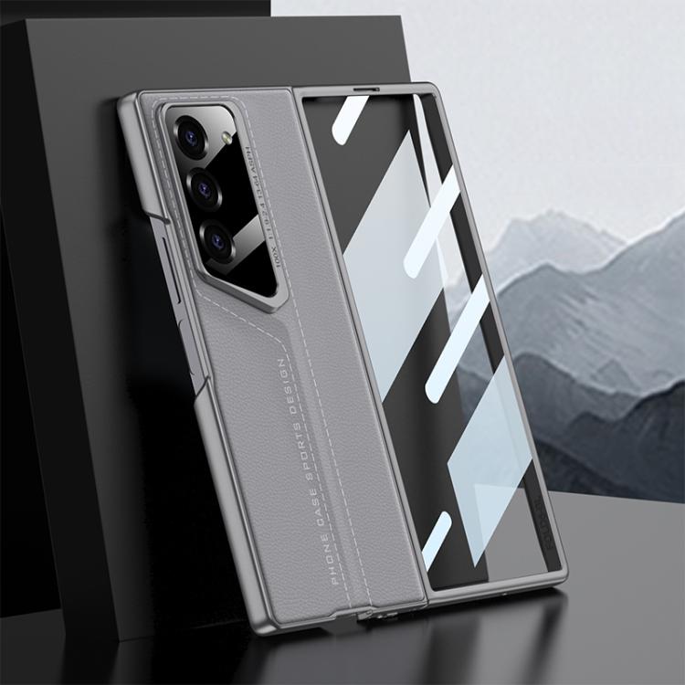 For Samsung Galaxy Z Fold6 GKK Integrated Blade Leather Full Coverage Phone Case(Mountain Gray) - Galaxy Z Fold6 5G Cases by GKK | Online Shopping UK | buy2fix